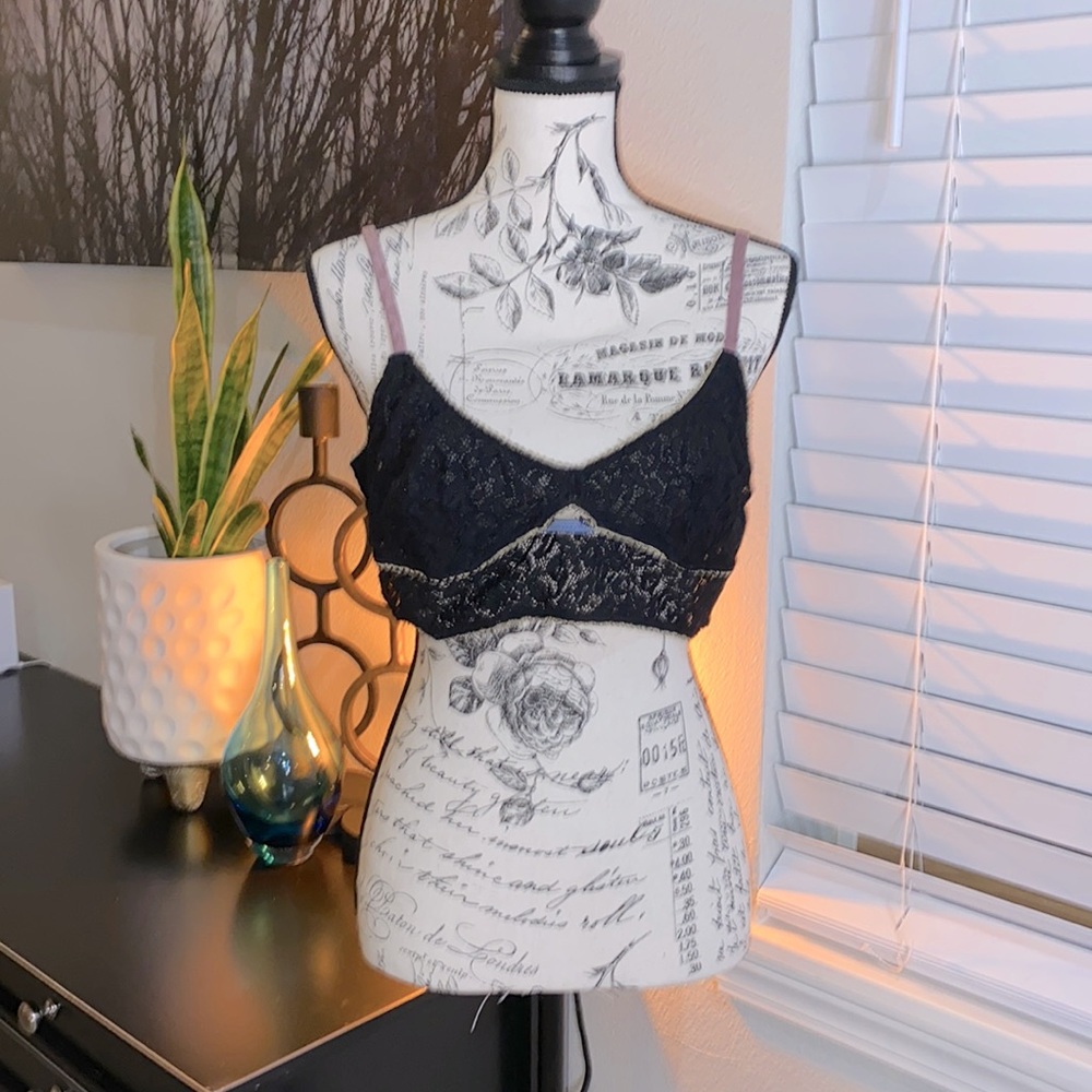 Intimately Free People Black lace bralette